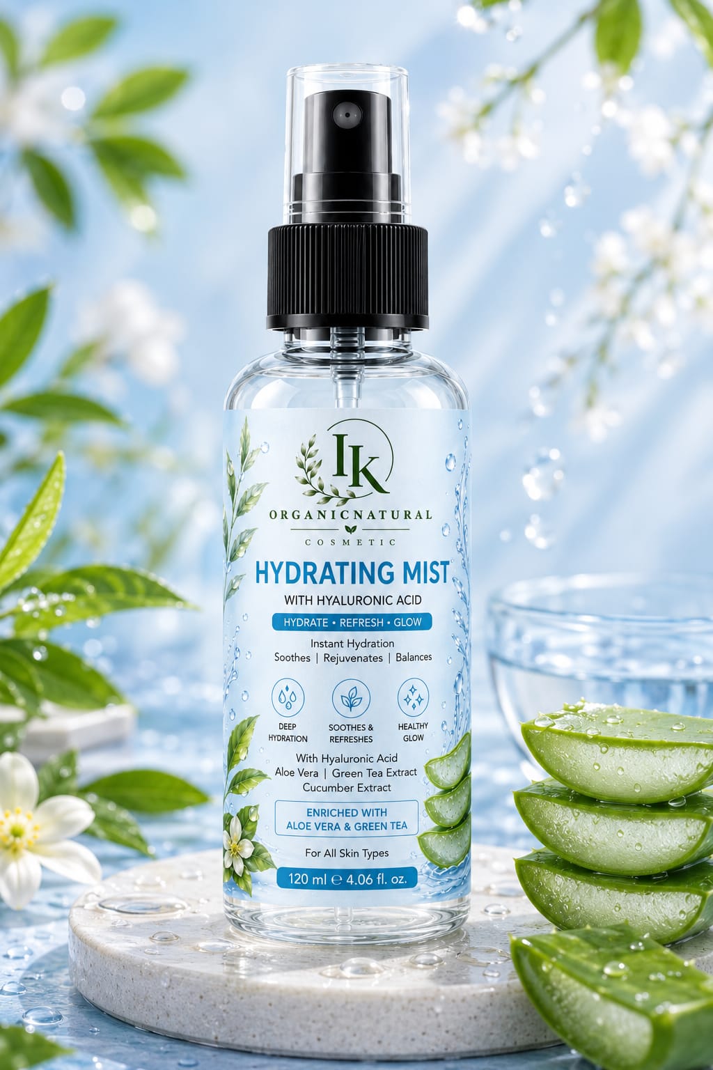 Organic Skincare Pakistan Hydrating Mist with Hyaluronic Acid